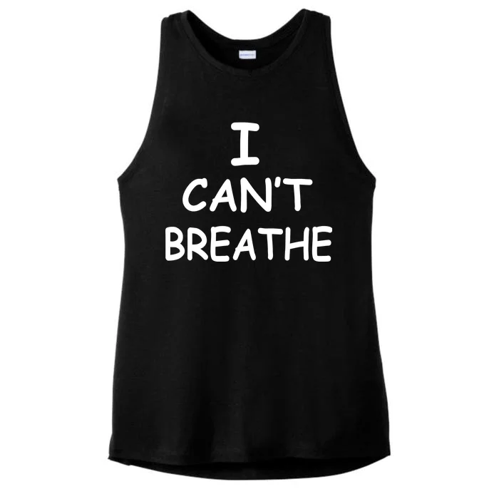 I Can't Breathe Protest Black Lives Matter Message Ladies Tri-Blend Wicking Tank