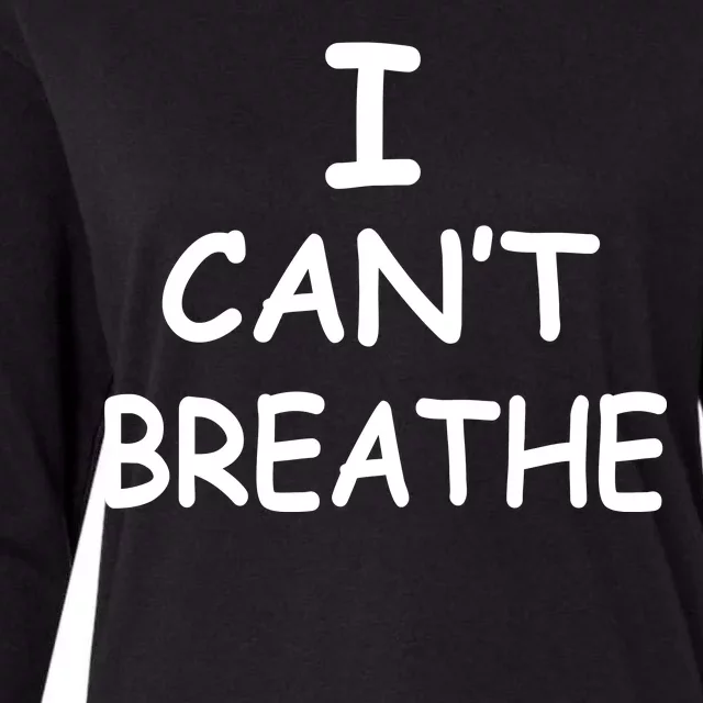 I Can't Breathe Protest Black Lives Matter Message Womens Cotton Relaxed Long Sleeve T-Shirt