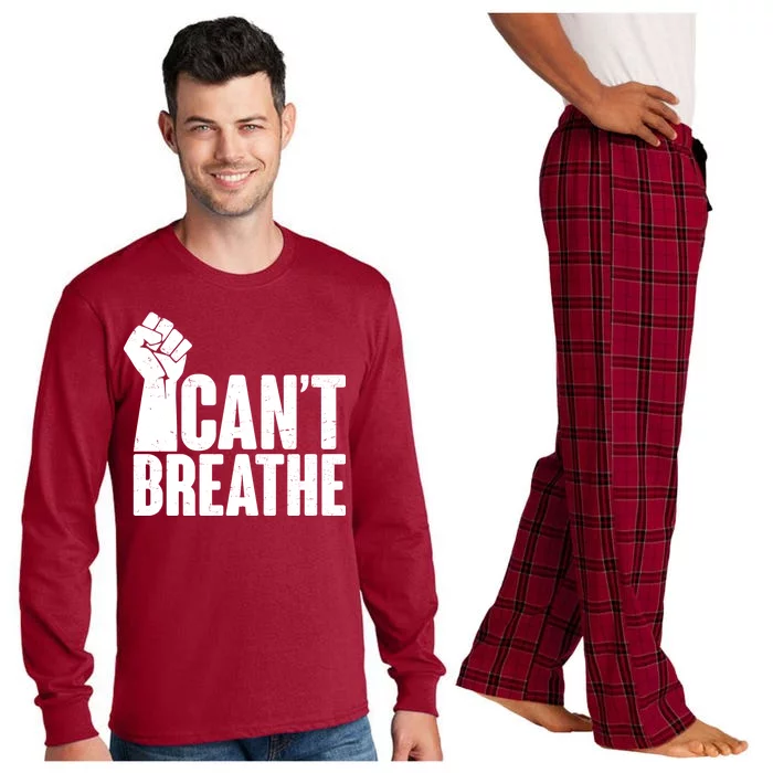 I Can't Breathe Protest Fist George Floyd Long Sleeve Pajama Set