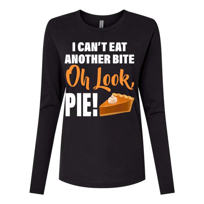 I Can't Eat Another Bite Oh Look PIE! Womens Cotton Relaxed Long Sleeve T-Shirt