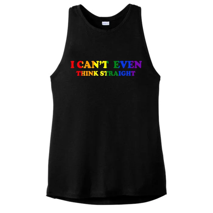 I Can't Even Think Straight Ladies Tri-Blend Wicking Tank