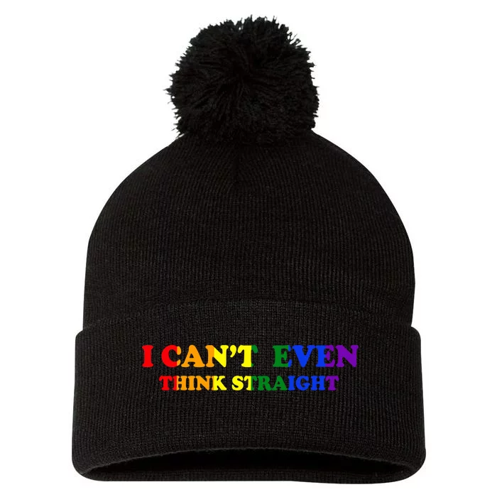 I Can't Even Think Straight Pom Pom 12in Knit Beanie