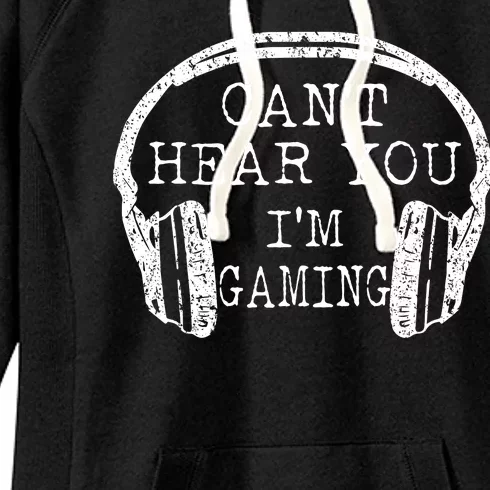 I Can't Hear You I'm Gaming Headphones Gamer Women's Fleece Hoodie