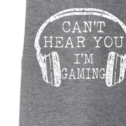 I Can't Hear You I'm Gaming Headphones Gamer Doggie 3-End Fleece Hoodie