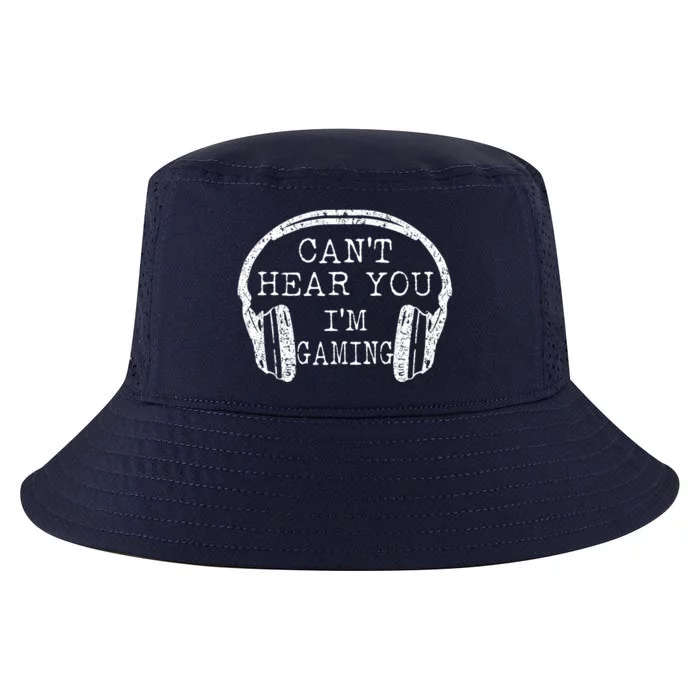 I Can't Hear You I'm Gaming Headphones Gamer Cool Comfort Performance Bucket Hat