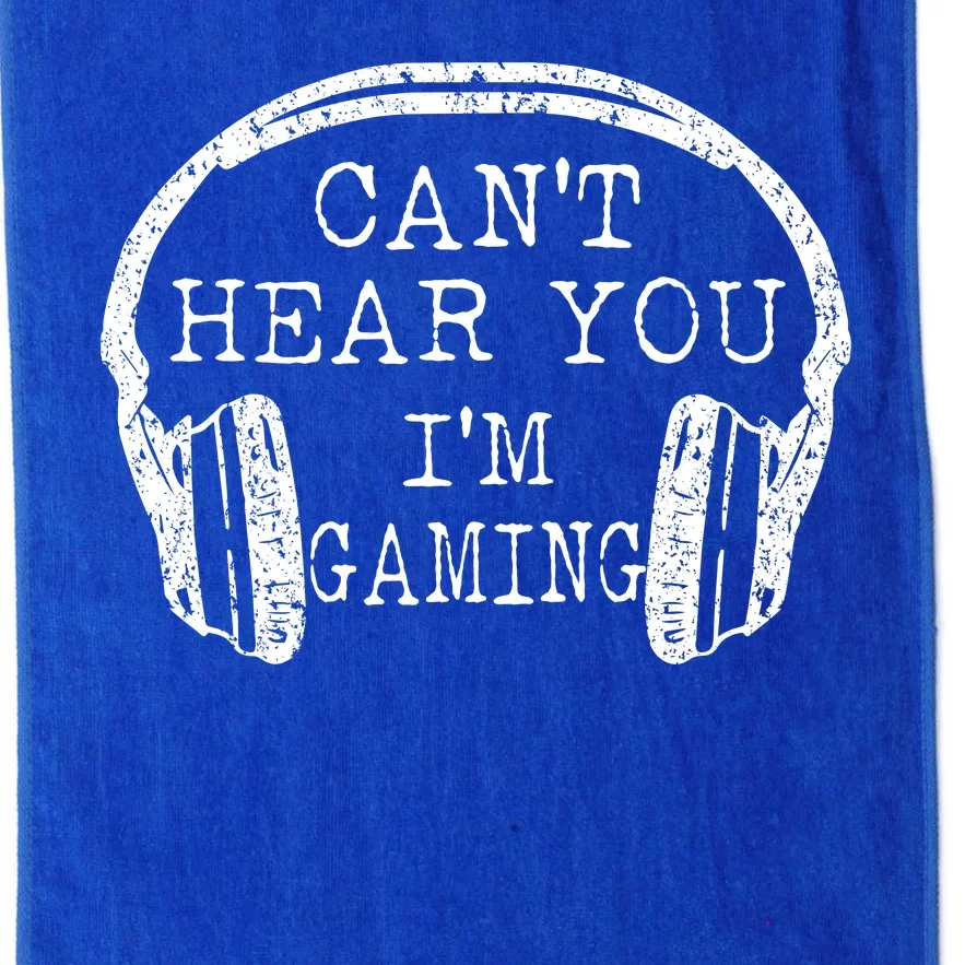 I Can't Hear You I'm Gaming Headphones Gamer Platinum Collection Golf Towel