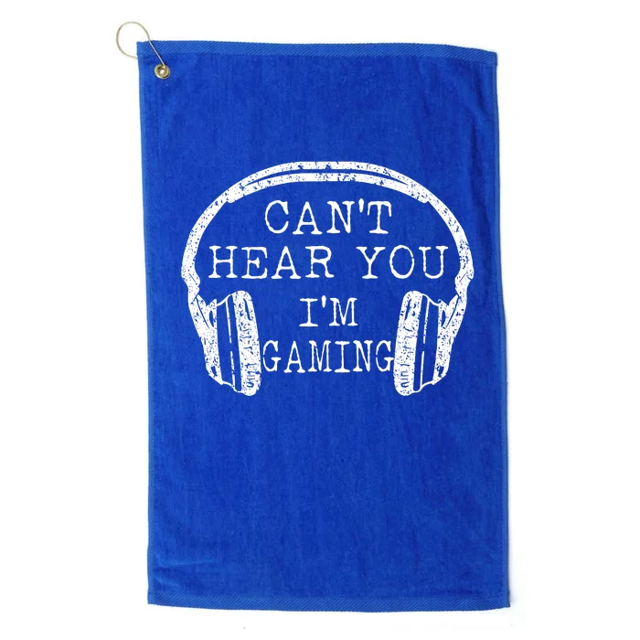 I Can't Hear You I'm Gaming Headphones Gamer Platinum Collection Golf Towel