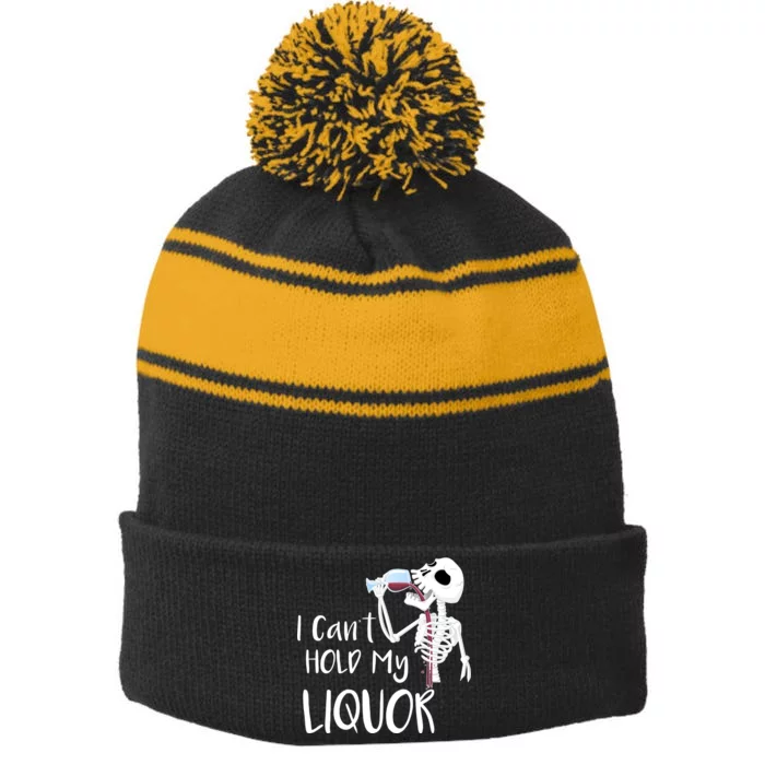 I Can't Hold My Liquor Stripe Pom Pom Beanie