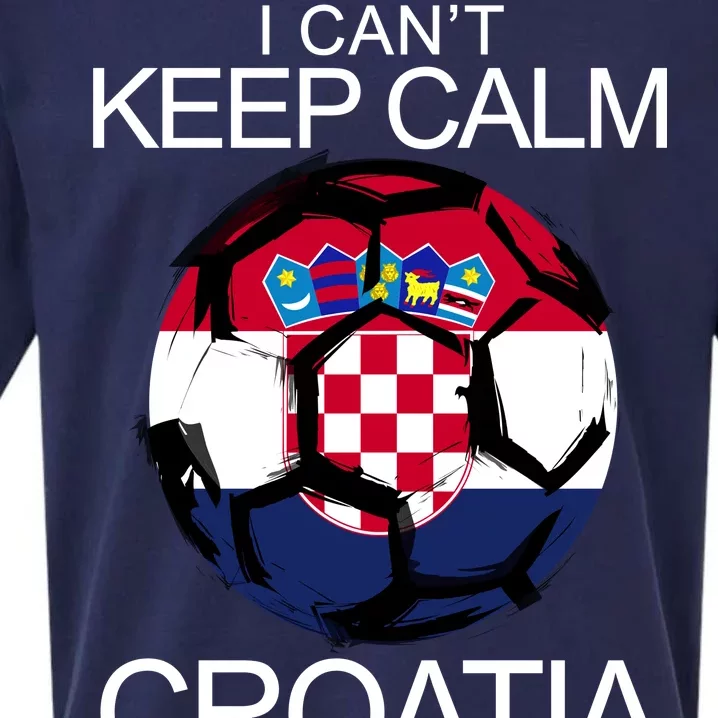 I Can't Keep Calm Croatia Is Playing Sueded Cloud Jersey T-Shirt