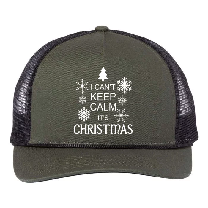 I Can't Keep Calm It's Christmas Retro Rope Trucker Hat Cap