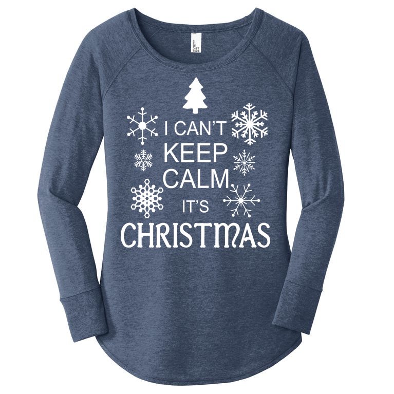I Can't Keep Calm It's Christmas Women’s Perfect Tri Tunic Long Sleeve Shirt