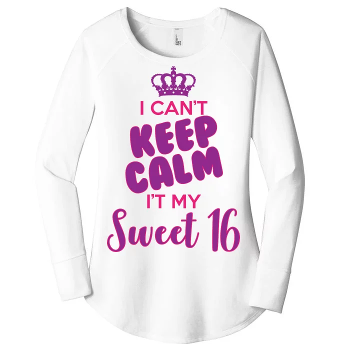 I Can't Keep Calm It's MY Sweet  16 Women's Perfect Tri Tunic Long Sleeve Shirt