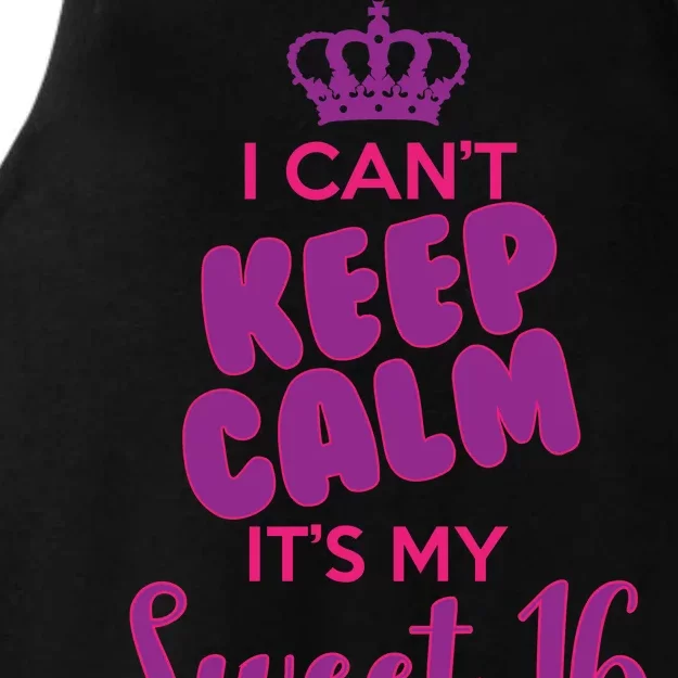 I Can't Keep Calm It's My Sweet 16 Ladies Tri-Blend Wicking Tank