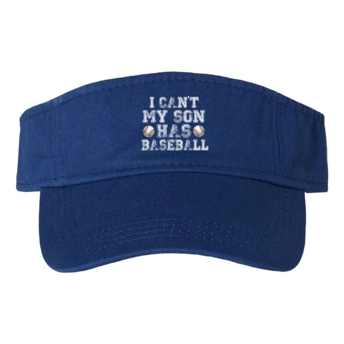 I Can't My Son Has Baseball Valucap Bio-Washed Visor