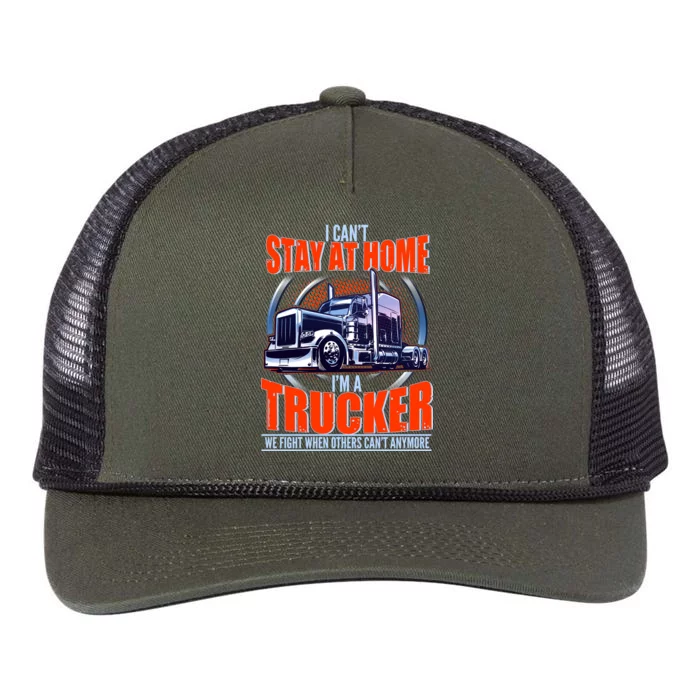 I Can't Stay At Home I'm A Trucker Retro Rope Trucker Hat Cap