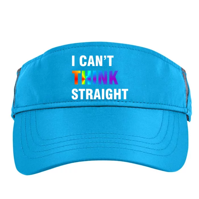 I Can't Think Straight Gay Pride Adult Drive Performance Visor