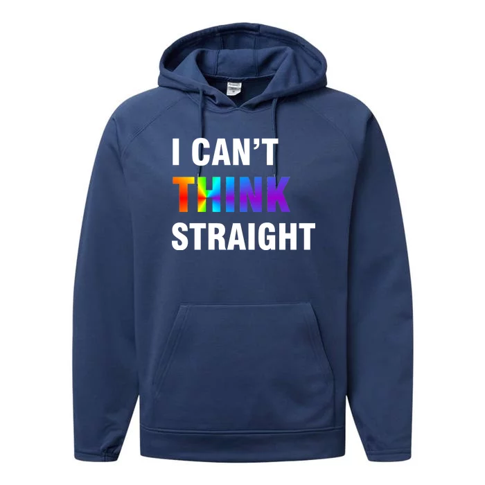 I Can't Think Straight Gay Pride Performance Fleece Hoodie