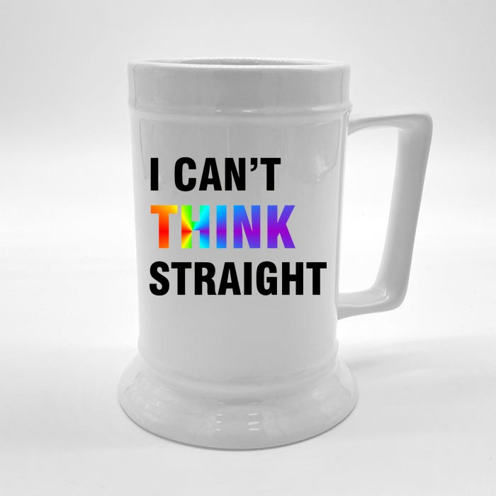 I Can't Think Straight Gay Pride Front & Back Beer Stein