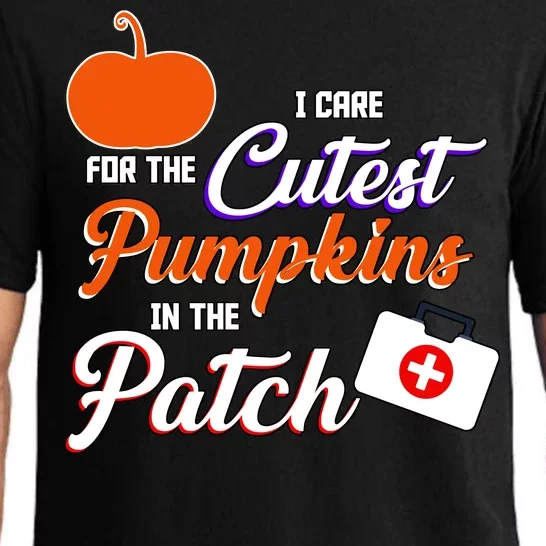 I Care For the Cutest Pumpkins In The Patch Halloween Nurse Pajama Set