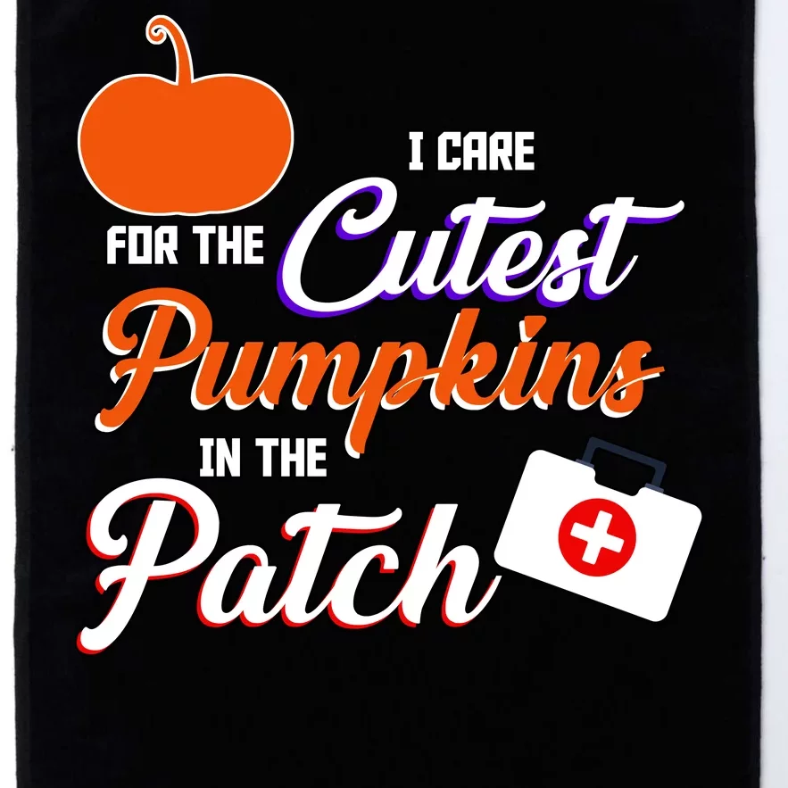 I Care For the Cutest Pumpkins In The Patch Halloween Nurse Platinum Collection Golf Towel