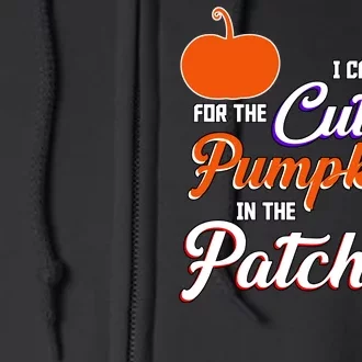 I Care For the Cutest Pumpkins In The Patch Halloween Nurse Full Zip Hoodie