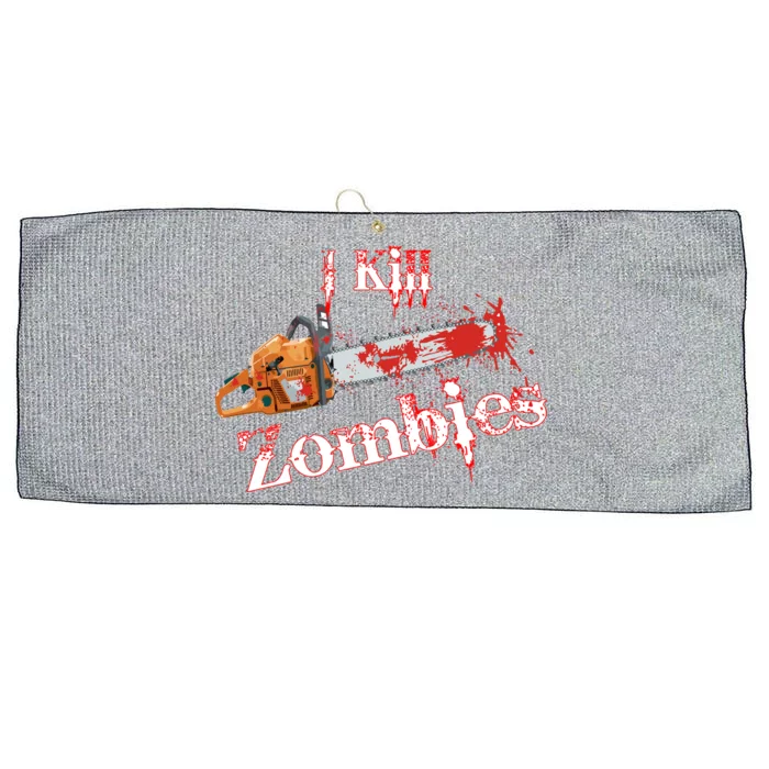 I Chainsaw Zombies Large Microfiber Waffle Golf Towel