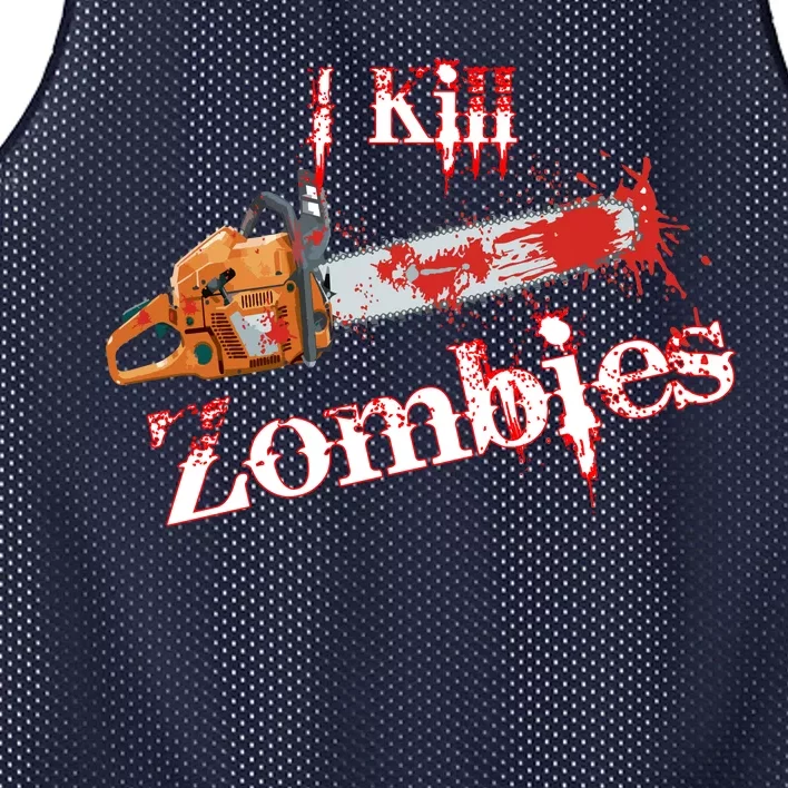 I Chainsaw Zombies Mesh Reversible Basketball Jersey Tank