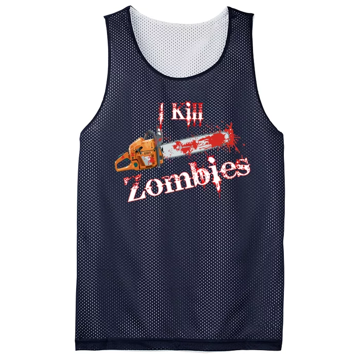 I Chainsaw Zombies Mesh Reversible Basketball Jersey Tank