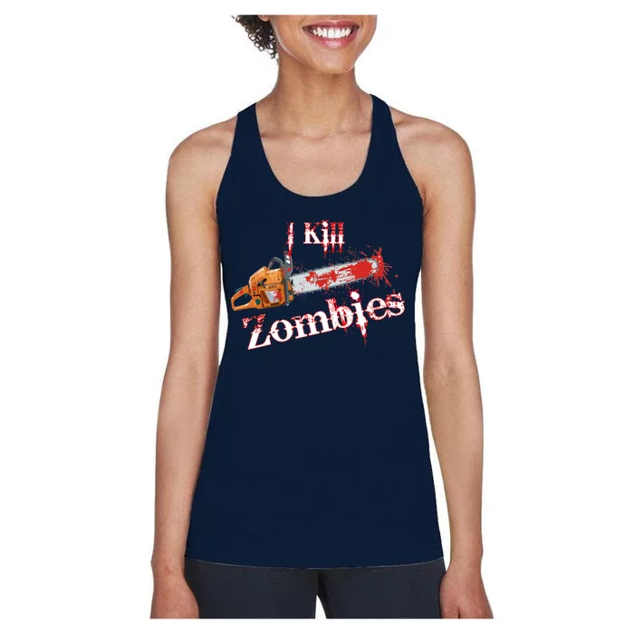 I Chainsaw Zombies Women's Racerback Tank