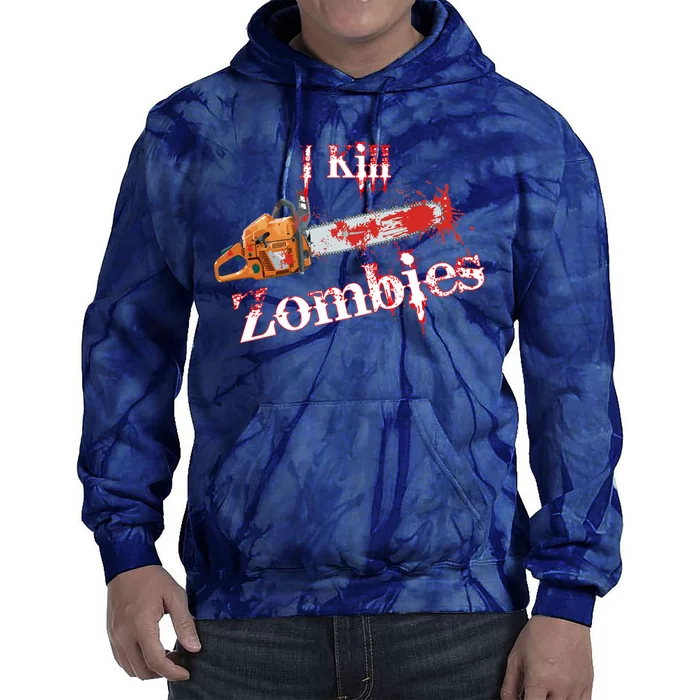 I Chainsaw Zombies Tie Dye Hoodie