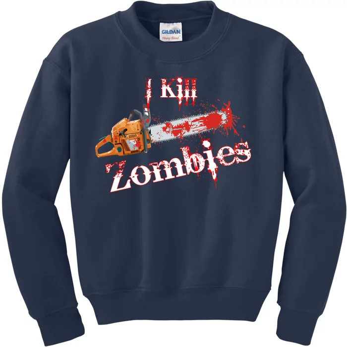 I Chainsaw Zombies Kids Sweatshirt