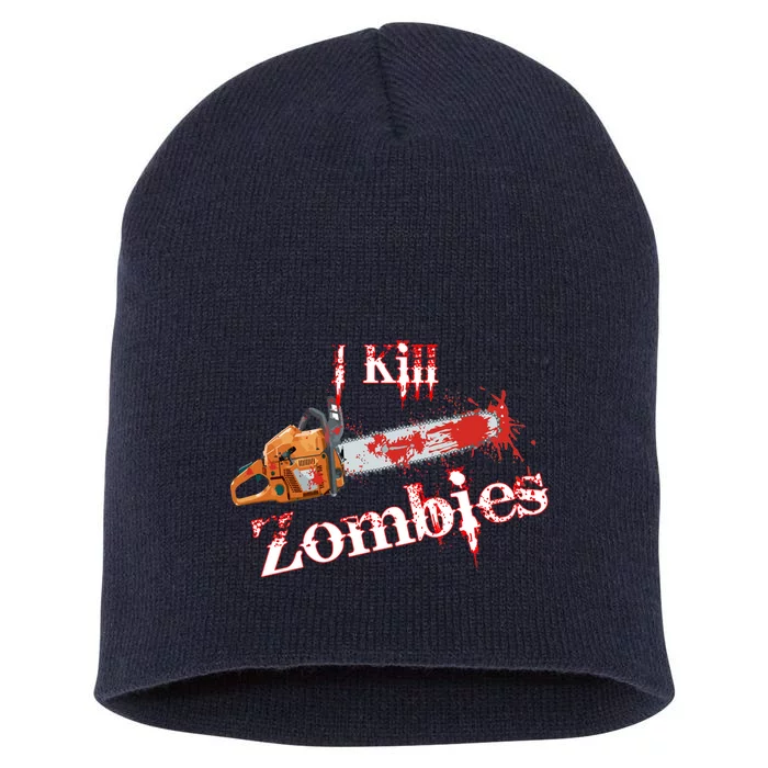 I Chainsaw Zombies Short Acrylic Beanie