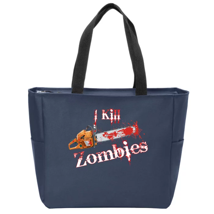 I Chainsaw Zombies Zip Tote Bag