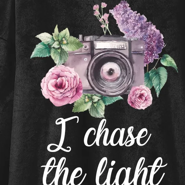 I Chase the Light Camera Hooded Wearable Blanket