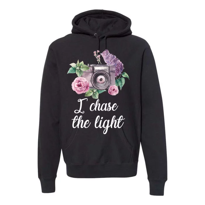 I Chase the Light Camera Premium Hoodie