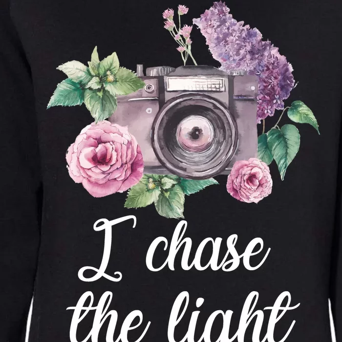 I Chase the Light Camera Womens California Wash Sweatshirt