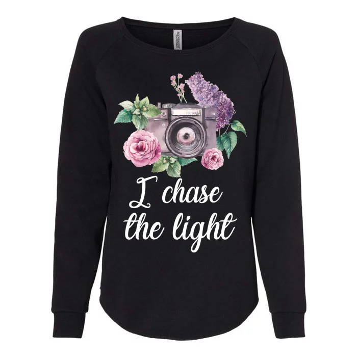 I Chase the Light Camera Womens California Wash Sweatshirt