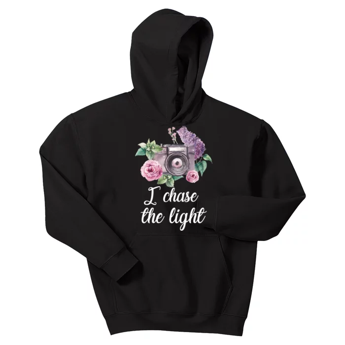 I Chase the Light Camera Kids Hoodie