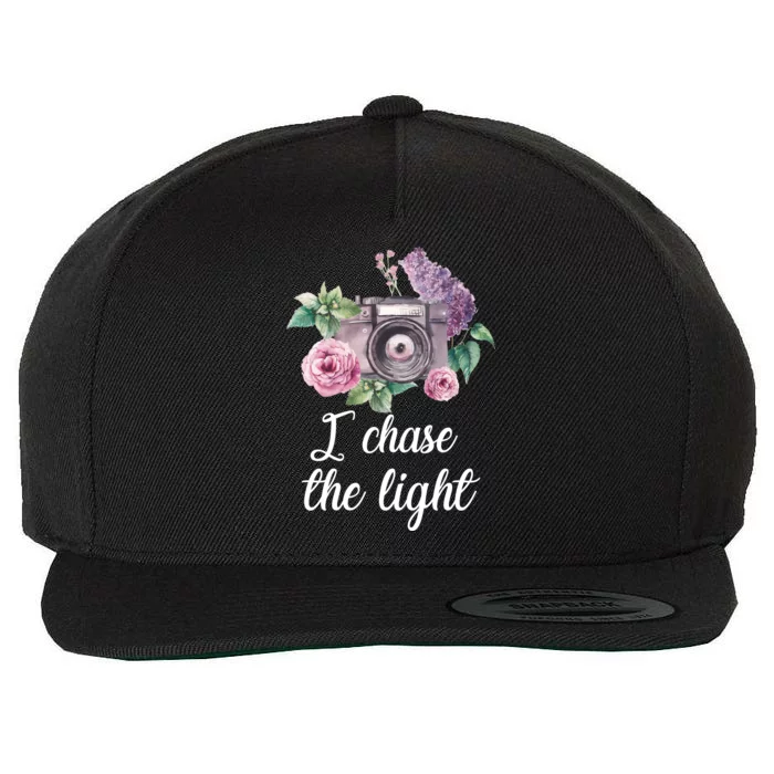 I Chase the Light Camera Wool Snapback Cap