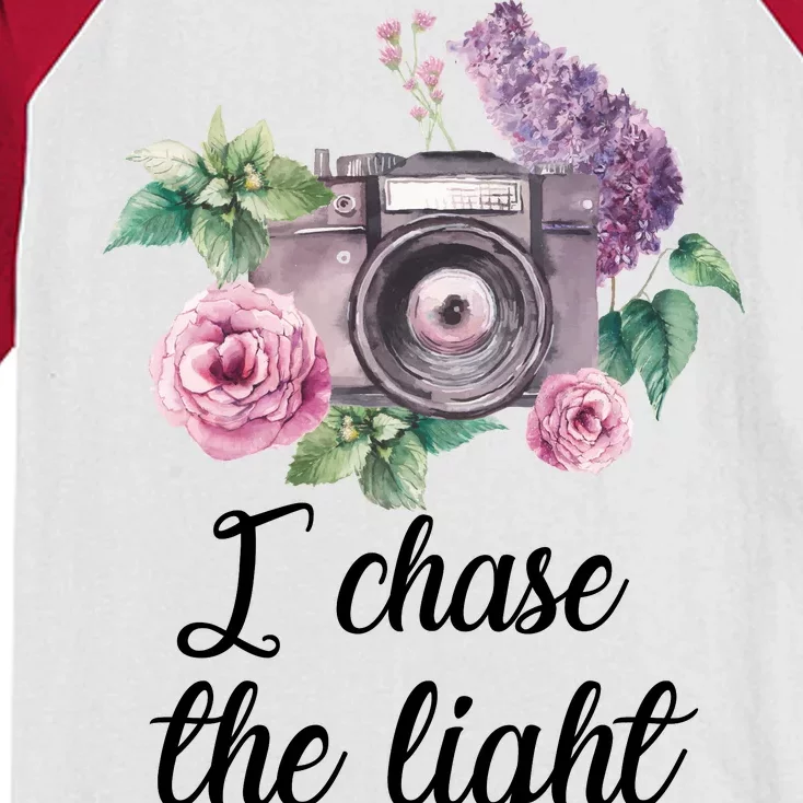 I Chase the Light Camera Kids Colorblock Raglan Jersey