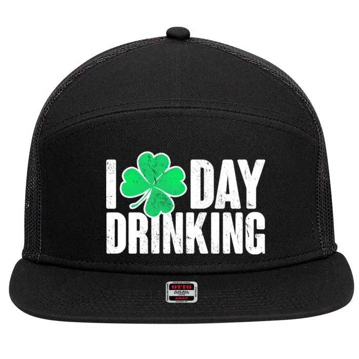 I Clover Day Drinking 7 Panel Mesh Trucker Snapback Hat