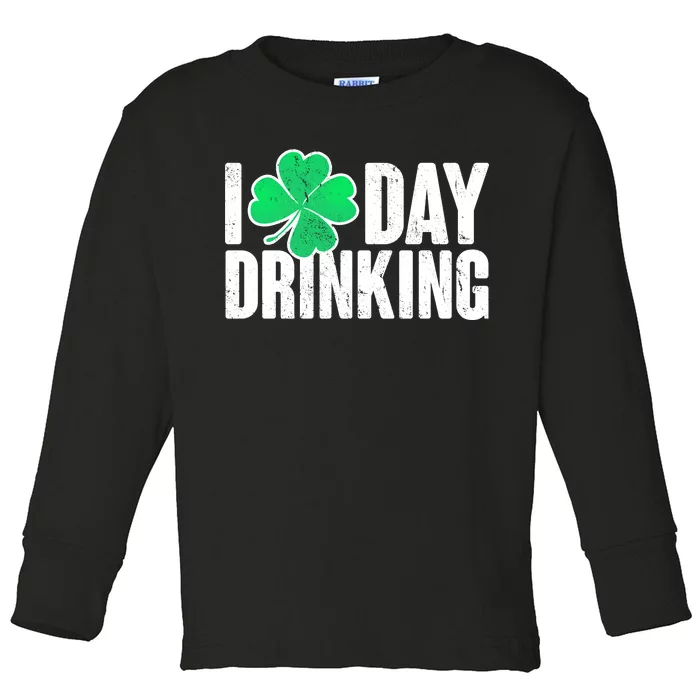 I Clover Day Drinking Toddler Long Sleeve Shirt