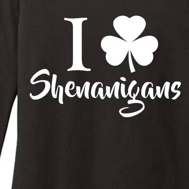 I Clover Shenanigans Irish Shamrock Womens CVC Long Sleeve Shirt