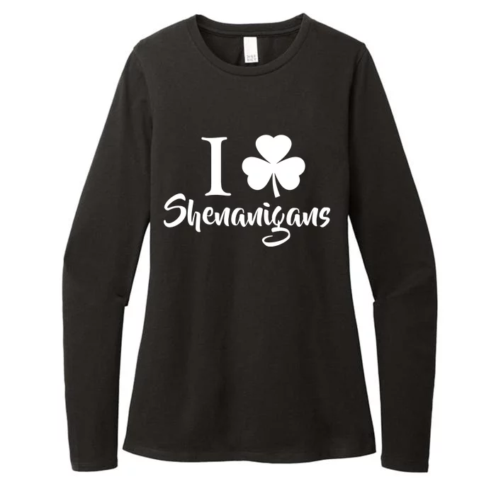 I Clover Shenanigans Irish Shamrock Womens CVC Long Sleeve Shirt