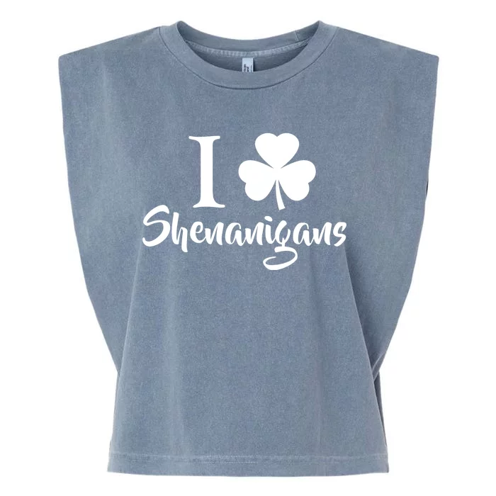 I Clover Shenanigans Irish Shamrock Garment-Dyed Women's Muscle Tee