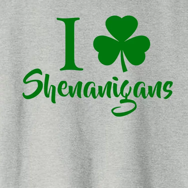 I Clover Shenanigans Irish Shamrock Women's Crop Top Tee