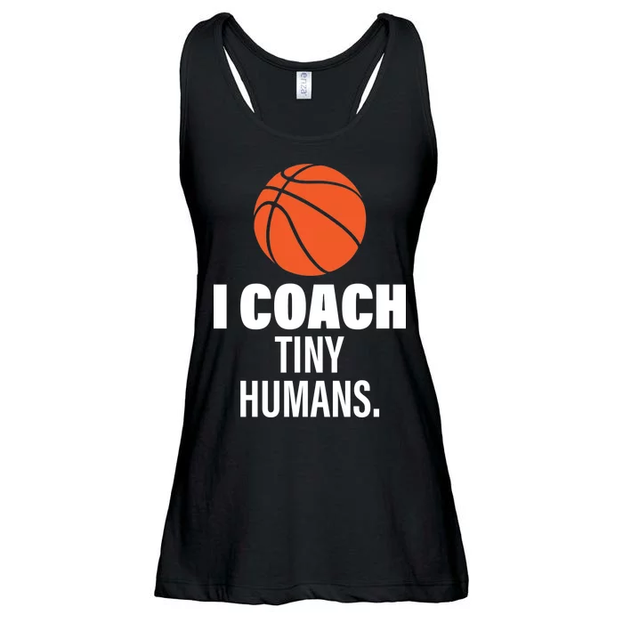 I Coach Tiny Humans Basketball Ladies Essential Flowy Tank