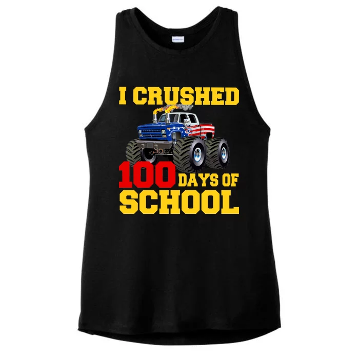 I Crushed 100 Days Of School Ladies Tri-Blend Wicking Tank