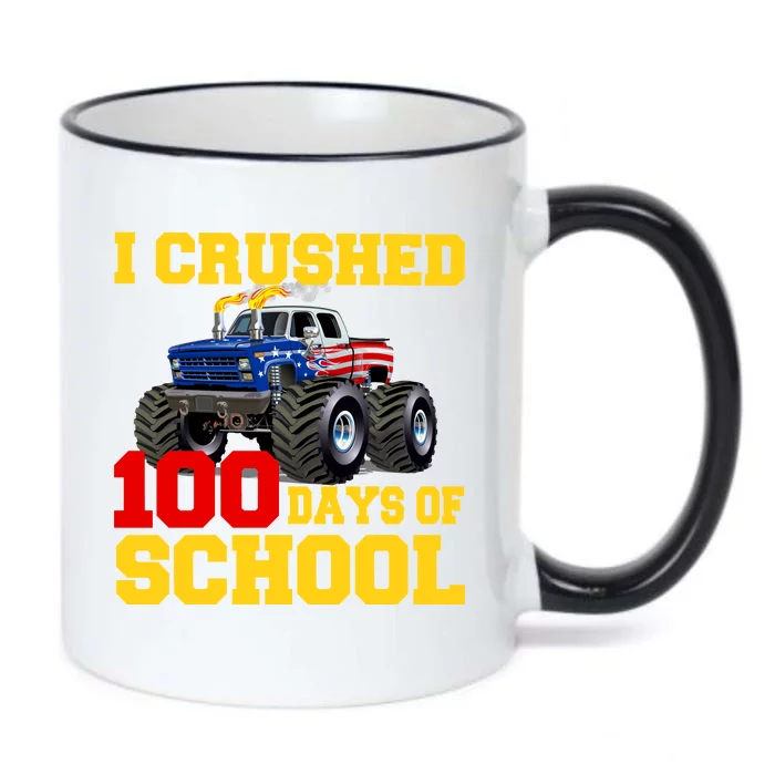 I Crushed 100 Days Of School Black Color Changing Mug