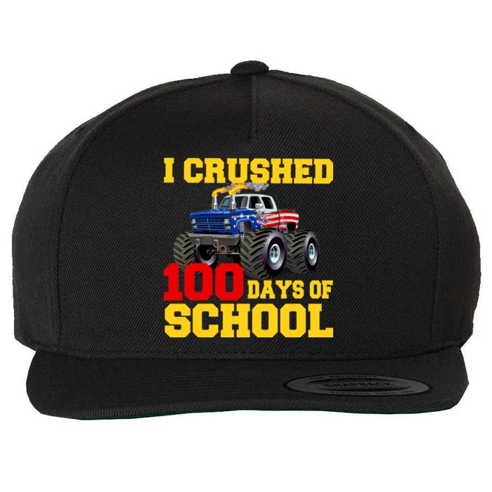 I Crushed 100 Days Of School Wool Snapback Cap